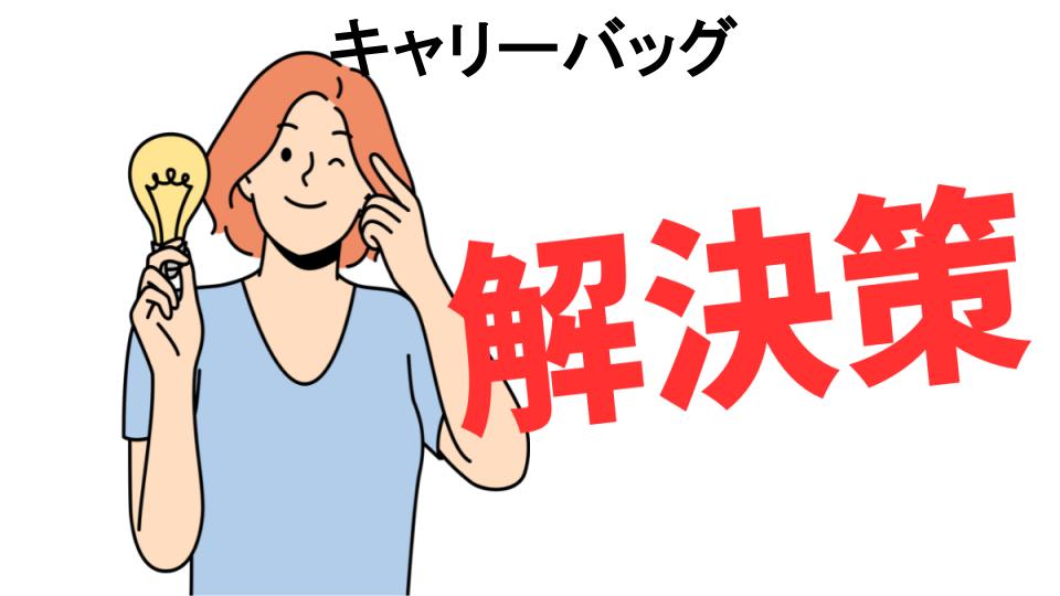 恥ずかしいと思う人におすすめ！キャリーバッグの解決策